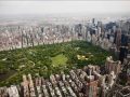 Zielony park w centrum Nowego Jorku z lotu ptaka